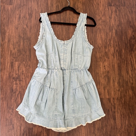 Free people soft denim romper - Picture 5 of 9